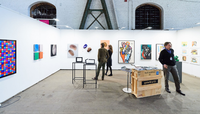 The Galerie p13 stand at Affordable Art Fair Brussels, 2019.